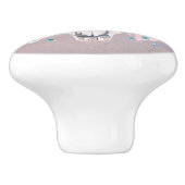 グラム素朴ボホフローラカウスカル虹色 セラミックノブ (側面)