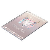 グラム素朴ボホフローラカウスカル虹色 ノートブック (左側)