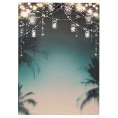 グラム素朴メイソンジャールライツグラムパーソナライズされた クリップボード (裏面)