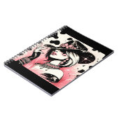 グラム素朴女性のカーボーイピンクスパークルコウィドプリント ノートブック (左側)