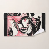 グラム素朴女性のカーボーイピンクスパークルコウィドプリント バスタオルセット (ハンドタオル)