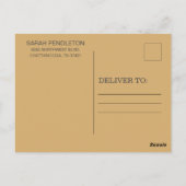 グラム素朴金ゴールドストリングライト婚約パーティ ポストカード (裏面)