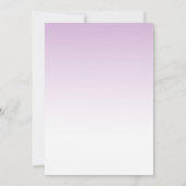 グラム結婚ズケーキパープル金ゴールドブライダルシャワー 招待状 (裏面)