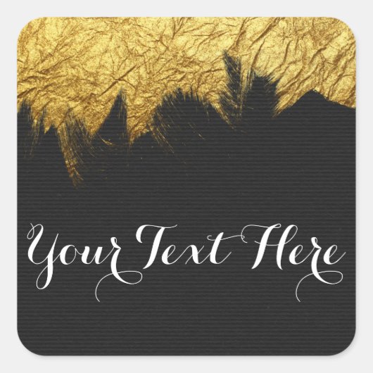 グラム絵を描金ゴールドオンブラック – スチリモダンストブティック スクエアシール (正面)