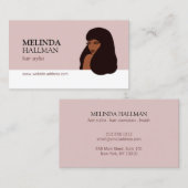 グラム美しいガールI美容師、ヘアエクステンション 名刺 (正面/裏面)