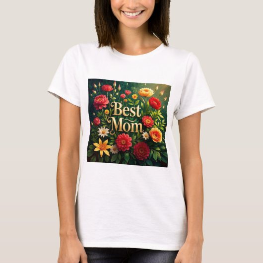 グラム美しいフローラの花をお母さんの日に Tシャツ (正面)