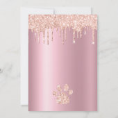 グラム誕生日エレガントドッググリッター 招待状 (裏面)