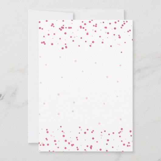 グラム赤面ピフェイクックホイルドットスウィート16パーティー 招待状 (裏面)