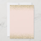 グラム赤面ピンクキンセアニラ金ゴールドティアラグリッター 招待状 (裏面)