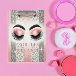 グラム赤面ピンクグリッターまつ毛 クリップボード
