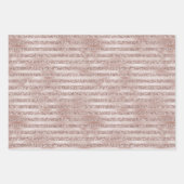 グラム赤面ピンクピースラブグリッター ラッピングペーパーシート (正面3)