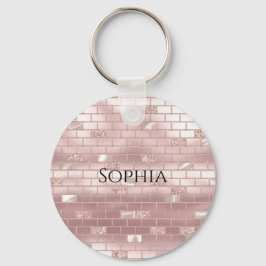 グラム赤面ピンクブリック キーホルダー