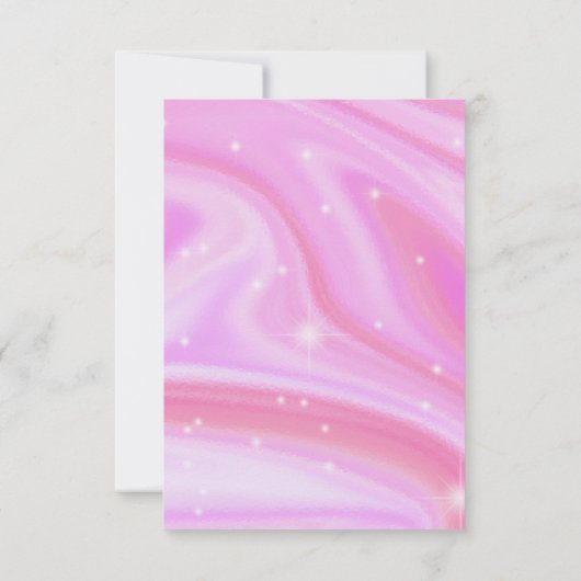 グラム輝くホログラフィックピンク サンキューカード (裏面)