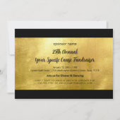 グラム金ゴールドとブラック資金集エレガントめ機 招待状 (正面)