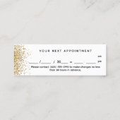 グラム金ゴールドアイラッシュブロウ美しいバーアポイントメント スキニー名刺 (裏面)