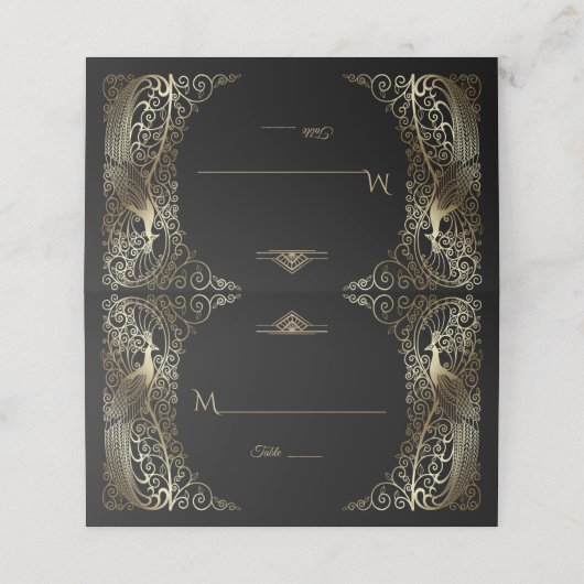 グラム金ゴールドアールデコピークス結婚ズ プレイスカード (外部開封)