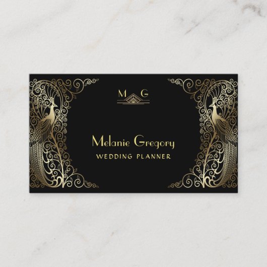 グラム金ゴールドアールデコピーコックスプロフェッショナルモノグラム 名刺 (正面)