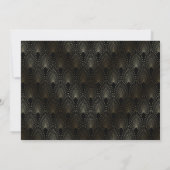 グラム金ゴールドアールデコピーコックブライダルシャワー 招待状 (裏面)