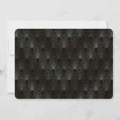 グラム金ゴールドアールデコピーコック婚約パーティ 招待状 (裏面)