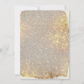 グラム金ゴールドエレガントモダングリッター結婚s 招待状 (裏面)