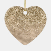 グラム金ゴールドガーリーまつげパーソナライズされた引用文 セラミックオーナメント (裏面)