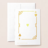 グラム金ゴールドギャツビーカジノラスベガストランプのポーカー結婚ズ 箔カード (裏面封筒付き)