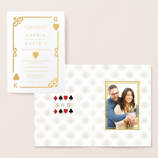 グラム金ゴールドギャツビーカジノラスベガストランプのポーカー結婚ズ 箔カード (ディスプレー)