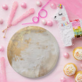 グラム金ゴールドクリームホワイト ペーパープレート (パーティー)