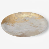 グラム金ゴールドクリームホワイト ペーパープレート (アングル)