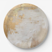 グラム金ゴールドクリームホワイト ペーパープレート (正面)