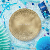 グラム金ゴールドグリッジスパークルグリッター        ペーパープレート (パーティー)