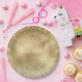 グラム金ゴールドグリッジスパークルグリッター        ペーパープレート (パーティー)