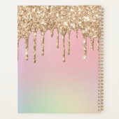 グラム金ゴールドグリッタードリップスモノグラム プランナー手帳 (裏面)