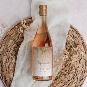 グラム金ゴールドグリッタードリップ50thバースデーパーティー ワインラベル