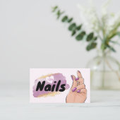 グラム金ゴールドグリッターネイルアーティストネイリストアート 名刺 (スタンド正面)