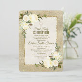 グラム金ゴールドグリッターホワイトローゼファースト聖餐式 招待状 (スタンド正面)