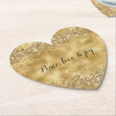 グラム金ゴールドグリッター紙吹雪  ペーパーコースター (アングル)