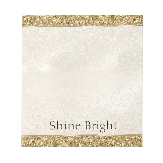 グラム金ゴールドグリッター ノートパッド (正面)