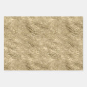 グラム金ゴールドグリッツグリッターゼブラプリント ラッピングペーパーシート (正面)