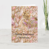 グラム金ゴールドシックピンクピーコック カード (正面)