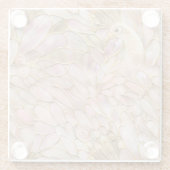 グラム金ゴールドシックピンクピーコック ガラスコースター (裏面)