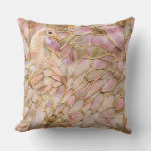 グラム金ゴールドシックピンクピーコック クッション (正面)