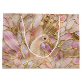 グラム金ゴールドシックピンクピーコック ラージペーパーバッグ (裏面)