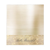 グラム金ゴールドスパークル ノートパッド (正面)