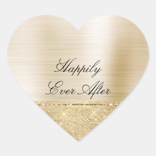 グラム金ゴールドスパークル ハートシール (正面)