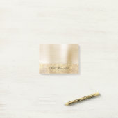 グラム金ゴールドスパークル ポストイット (デスク上)