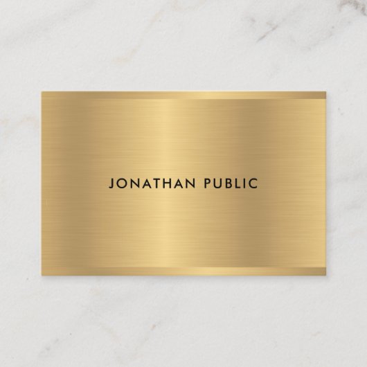 グラム金ゴールドテンプレートモダンラグジュアリ人気があるー 名刺 (正面)