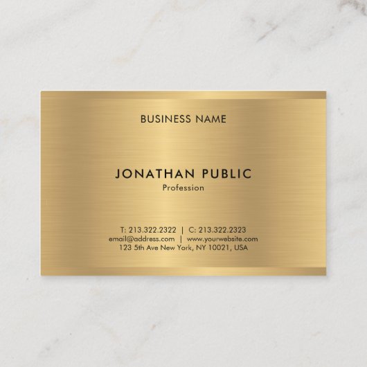グラム金ゴールドテンプレートモダンラグジュアリ人気があるー 名刺 (裏面)
