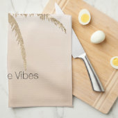 グラム金ゴールドトロピカルパームグラデーションツリー キッチンタオル (四つ折り)