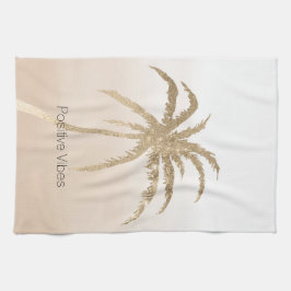 グラム金ゴールドトロピカルパームグラデーションツリー キッチンタオル